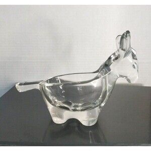 Sasaki Crystal Vintage Donkey Mule Mid Century Japanese Dish or Pipe Holder